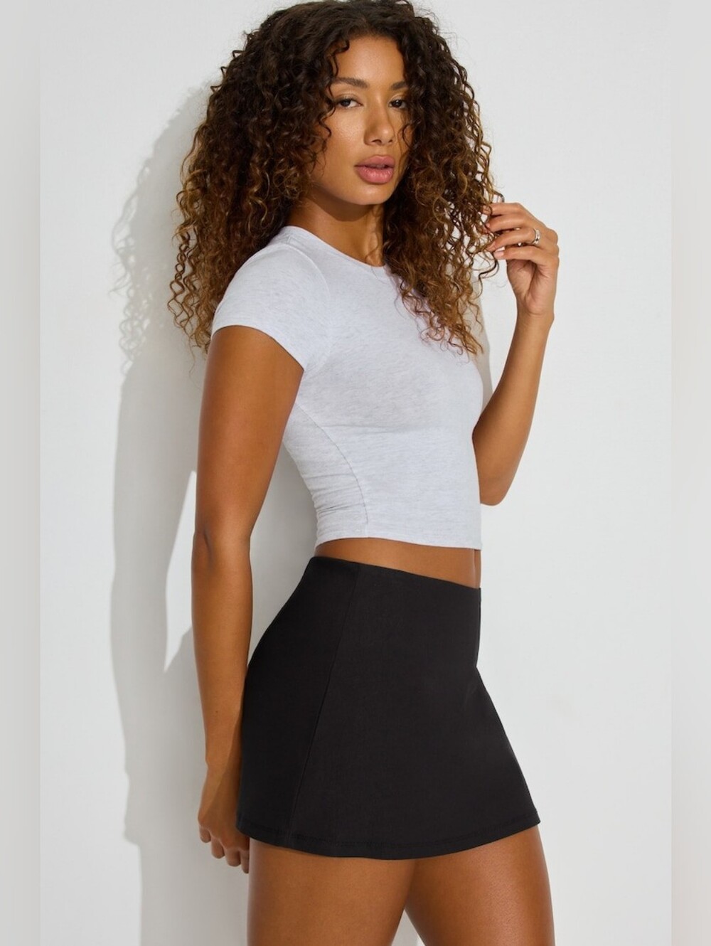 Micro Black Skort